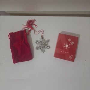 Avon Silver Snowflake Ornament